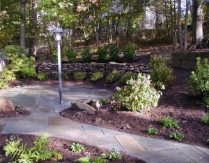 New Landscape, Bluestone Patio and Field Stone Wall - Landscape Design ...