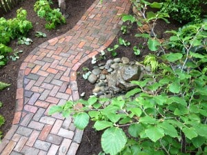 Bolton Hill New peaceful backyard with brick work and custom fountain