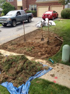 Sod removed, time for grading