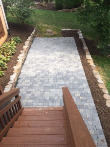 Newly installed Patio with Permeable Pavers