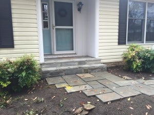 Custom Cut Curvy Bluestone Walkway