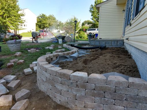 Bluestone Stoop and Retaining Wall - Landscape Design, Installation ...